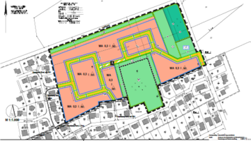 Planzeichnung Baugebiet Heidkamp in Wasbüttel