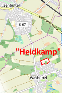 Übersichtskarte Baugebiet Heidkamp in Wasbüttel